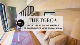 Ruru Tiny Homes: The Toroa - double storey two bedroom tiny home on wheels - Upstairs wardrobes