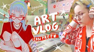 Art Vlog  Artist Alley Prep, Making Keychains & Monster High Redesign!