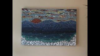 DOT ART - WOW!  landscape painting done with just dots!