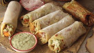 Chicken & Cheese Paratha Roll  Recipe By Chef Hafsa