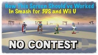 How "No Contest" Should Have Worked in Smash 4!!