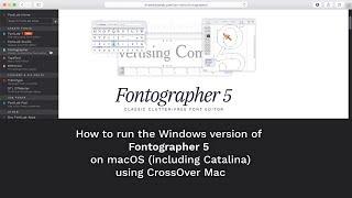 How to run Fontographer 5 on macOS Catalina using CrossOver Mac