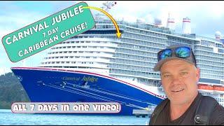 Carnival Jubilee 7 Day Caribbean Cruise! All 7 Days In One Video. Carnivals Newest Ship.