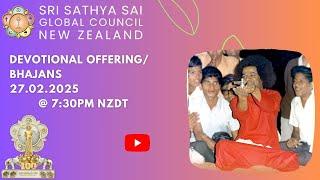 Sri Sathya Sai Global Council New Zealand - Shivarathri Special Bhajans/Offering || 20/02/2025