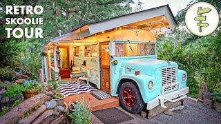 *One of a Kind* School Bus Tiny House Conversion Built with Salvaged Materials