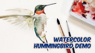 Watercolor Hummingbird Timelapse