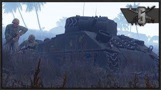 USMC FIGHTS ENTRENCHED IJA w/ SHERMAN SUPPORT - ArmA 3 WW2 Zeus Gameplay