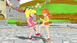 (MMDXMARIO)Princess Peach,Daisy and Rosalina dance battle on -  Faded