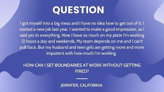 How  Can  I Set Boundaries At Work Without Getting Fired?    - Dr. Cammy | Therapist | Anxiety Coach