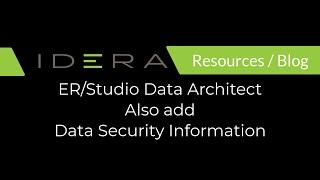 ER/Studio Data Architect – Also add Data Security Information