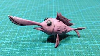 Sculpting Don't Starve Swordfish - Polymer Clay (Fimo) Tutorial