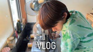 평범한 도쿄 일상 브이로그(ALESSI 모카포트. 메론크림소다. 단골 킷사텐들. 지니 두부) pinot vlog