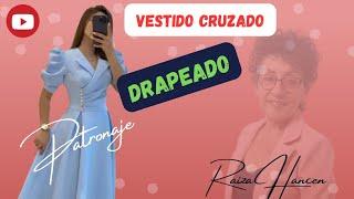 VESTIDO CRUZADO. DRAPEADO