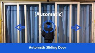 Automatic Aluminum Frame Double Glazed Sliding Door