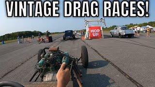 I raced my 1956 dragster in the first Top Secret Drags at the Seneca Army Depot!