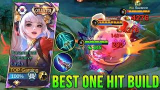 LAYLA INSANE ONE HIT BUILD IN RANKED GAME! Build Top Global Layla 2024!!! - Mlbb