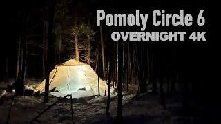 Hot Tent Overnight (Pomoly Circle 6) WINTER CAMPING EXPERIENCE