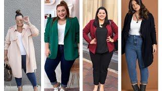 HERMOSOS OUTFITS CON BLAZERS PARA GORDITAS CURVY