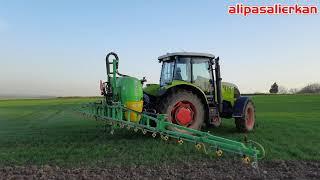 YABANCI OT İLAÇLAMASI - CLAAS ARES 557 ATX & PARLAYAN 1000 LT İLAÇ MAKİNASI 2K21....!!!