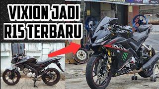 vixion new modifikasi jadi R15 v3 terbaru