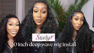 Only $199 For 30 INCH DEEP WAVE FULL 13x6 FRONTAL WIG INSTALL + STYLING | Ft. STERLY HAIR