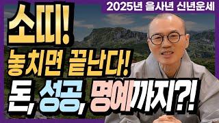 [2025년 을사년 소띠!] 놓치면 끝난다! 돈, 성공, 명예까지~ [운곡스님의 점찰이야기]