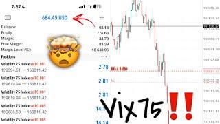 $90 to $700 trading VOLATILITY 75 INDEX SIMPLE PRICE ACTION STRATEGY‼️ #volatility75 #deriv