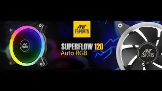 Ant Esports Superflow 120 KIT ARGB Case Fan Pack Of 3 ARGB Fans With ARGB Control Box And RF Remote