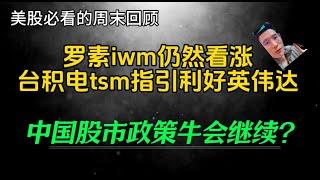 (2024.10.19) 罗素iwm仍然看涨？台积电tsm指引利好英伟达。中国股市政策牛会继续？——每周必看的周末回顾