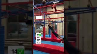 How far can Jera Boyd swing on the Trapeze bars?