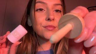 5 Minute ASMR Doing Your Wooden Skin Care  (with layered sounds)