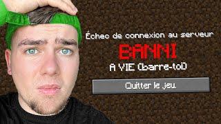 Je suis BAN de Minecraft car j'ai Triché... (désolé)