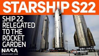 Ship 22 Moved to the Rocket Garden | SpaceX Boca Chica