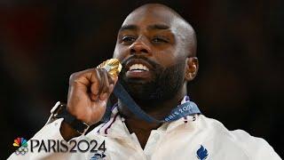 Judoka Teddy Riner's emotional medal ceremony brings fans to tears | Paris Olympics