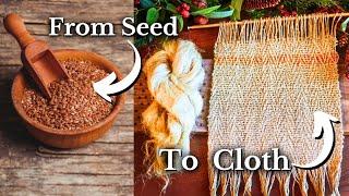 I grew my own cloth!  the entire flax to linen process