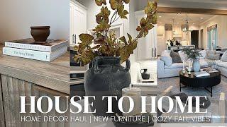 HOUSE TO HOME VLOG | target, homegoods, amazon home decor haul | cozy, modern | 2024