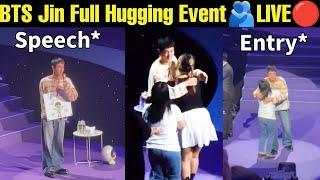 BTS Jin Speech & Entry at Hugging Event 🫰 BTS Jin Hugging 100 Girls LIVE Jin Hug Event in Festa 2024