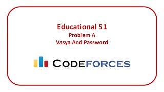 Codeforces Educational 51 Problem A - Vasya And Password (1051A)