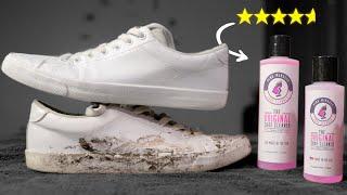 I Tried the BEST REVIEWED Shoe Cleaner on Amazon | Pink Miracle Review