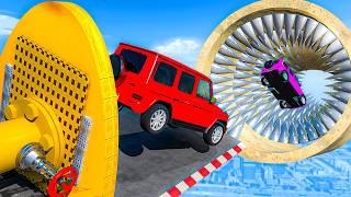 Cars vs shredders in GTA 5