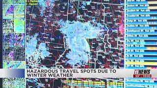 Hazardous travel spots due to winter weather