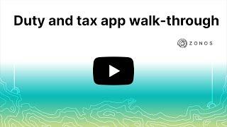 Zonos Duty and Tax App for Shopify Walkthrough