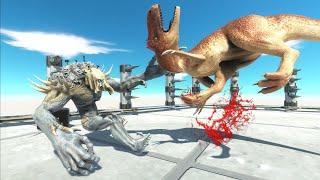 Scourge Battle on Spike Spinning Stage - Animal Revolt Battle Simulator