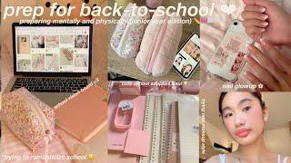  PREPARING FOR SCHOOL! ️| vision board, school supplies haul, nails glowup + new makeup style 