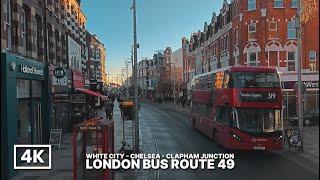 London Bus Ride with upper deck views | Upper Deck POV on Bus Route 49 from White City to Clapham