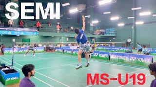 ALL INDIA JUNIOR RANKING BADMINTON TOURNAMENT 2024 BANGALORE | SEMI | ROUNAK CHOUHAN V/S GNANA DATTU