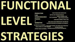 Functional Level Strategies Explained With Example || Strategic Management