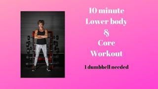 Lower body and core workout with 1 dumbbell!