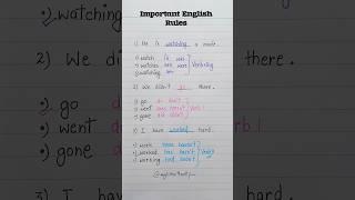 Important English Rules -   ️ #english #education #grammar #englishtips