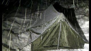 Snowstorm Rising! - Blizzard French Army F2 Tent Overnight.